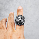 Bague Tête de Lion Rubis