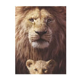 Tableau Lion Lionne et Lionceau
