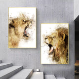 Toile Lion Peinture Sauvage