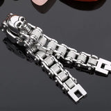 Bracelet Lion Chaîne Moto Acier