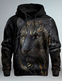 Sweat à capuche Lion imprimé