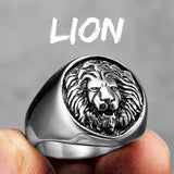 Bague Tête de Lion Templier