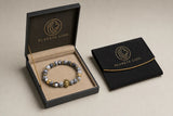Bracelet Lion Malachite Noire et Blanche — ce que vous allez recevoir