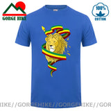 T-Shirt Lion Porte-Étendard Bicolore