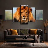 Tableau Lion Lion Couleur Or porté