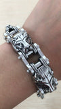 Bracelet Lion Chaîne Moto Acier