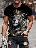 T-Shirt Lion Peinture Graphique
