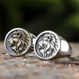 Bague Tête de Lion Acier 3D