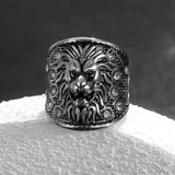 Bague Tête de Lion Éclat Zirconique
