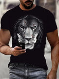 T-Shirt Lion Peinture Graphique