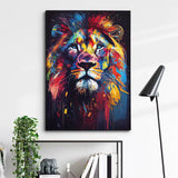 Toile Lion Pop Art