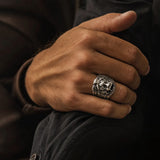 Bague Tête de Lion Patriarche porté