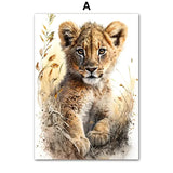 Tableau Lion Lionceaux