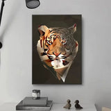 Toile Lion Mosaïque