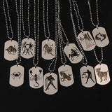 Pendentif Lion Zodiaque en acier