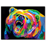 Toile Lion Portrait Pop Art