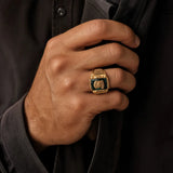 Bague Tête de Lion Walton Tigers porté