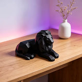 Statue Lion Origami Bleu