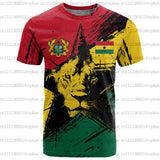 T-Shirt Lion Couleurs Panafricaines