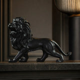 Statue Lion Patriarche Noir porté