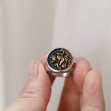 Bague Tête de Lion Argentée
