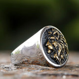 Bague Tête de Lion Acier 3D