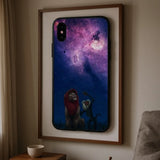 Coque iPhone Roi Lion Ciel Étoilé porté