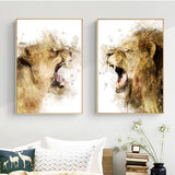 Toile Lion Peinture Panthera Leo
