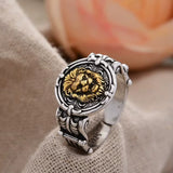 Bague Tête de Lion Jungle Obscure