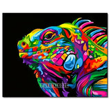 Toile Lion Portrait Pop Art