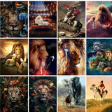 Peinture par numéros Lion sur toile