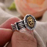 Bague Tête de Lion Jungle Obscure