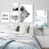 Toile Lion Profil Félin