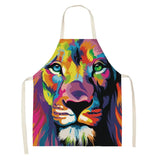 Tablier de Cuisine Lion Géométrique