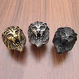 Bague Tête de Lion Crâne