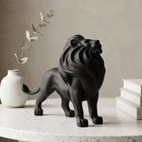 Statue Lion Noire en Résine