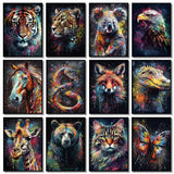 Tableau Lion Aquarelle