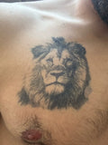 Tatouage Temporaire Lion Aquarelle