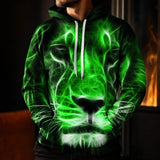 Sweat Lion Émeraude porté