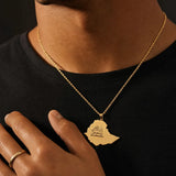 Pendentif Lion de Juda Doré porté