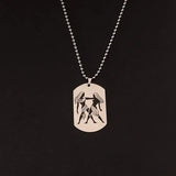 Pendentif Lion Zodiaque en acier