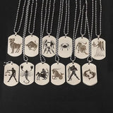 Pendentif Lion Zodiaque en acier