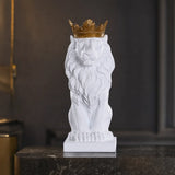 Statue Lion Blanc porté