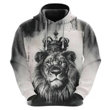 Sweat à capuche Lion imprimé 3D