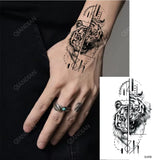 Tatouage Temporaire Lion Mandala