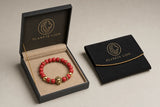 Bracelet Lion Howlite Rouge — ce que vous allez recevoir