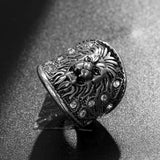 Bague Tête de Lion Éclat Zirconique
