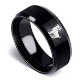 Bague Lion signe astrologique acier noir