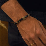 Bracelet Lion Onyx Mat porté