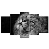 Tableau Lion Savane Sombre